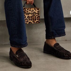 Saint Laurent Le Loafer Chocolate Brown  Suede Size 9 (Euro 39)